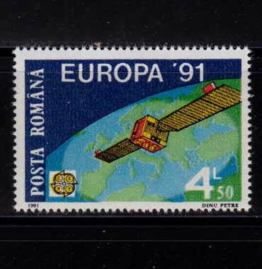 RO 1991 LP1252 &amp;quot;Europa CEPT spatiu -satelitul Eutelsat I&amp;quot; , serie , MNH foto