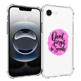 Husa antisoc pentru iphone 16e, airbag pro, clear, don&#039;t forget to smile
