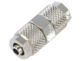 Conector filetat inline pentru &icirc;mbinare max. 15bar din alamă nichelată