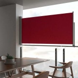 VidaXL Copertină laterală retractabilă de terasă, roșu, 120 x 300 cm