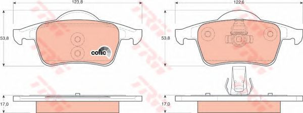 Set placute frana,frana disc VOLVO V70 II (SW) (2000 - 2007) TRW GDB1389