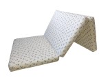 Saltea Pliabila Copii MyKids 120x60x5 cm, Spuma Poliuretanica, Husa Bumbac, Alba, Multifunctionala