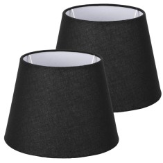 Set 2 Abajururi, E27, Negru/Alb, Navaris, NAV000012AF007C