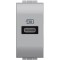 Priza USB 1M Tip C 5-9-12V Living Light Bticino aluminiu NT4192C