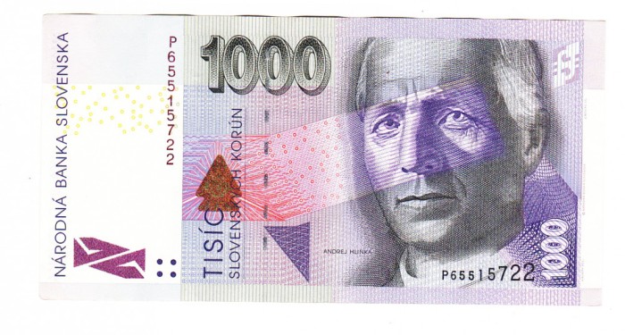 Slovacia 1 000 Koroane Korun 2005 P-47 UNC Seria P65515722