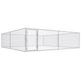 Padoc pentru c&acirc;ini de exterior, 4 x 4 x 1 m, oțel galvanizat