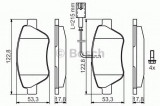 Set placute frana,frana disc FIAT STILO (192) (2001 - 2010) BOSCH 0 986 424 597