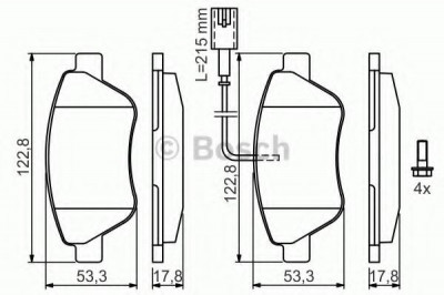 Set placute frana,frana disc FIAT STILO (192) (2001 - 2010) BOSCH 0 986 424 597 foto