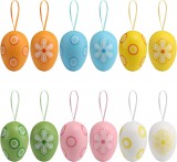 Set de 12 oua pentru Paste Naler, plastic, multicolor, 6 x 4 cm