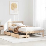 Cumpara ieftin Cadru de pat fără saltea, 75x190 cm, lemn masiv de pin