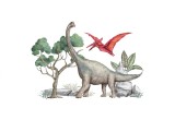Cumpara ieftin Sticker decorativ Dinozaur, Multicolor, 79 cm, 3921ST, Oem