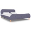 Cadru de pat fara saltea tesatura gri deschis 135x190 cm