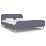 Cumpara ieftin Cadru de pat fara saltea tesatura gri deschis 135x190 cm