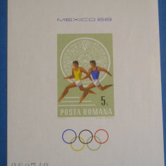 M1 TX7 18 - 1968 - Jocurile olimpice de vara - Mexic - colita nedantelata