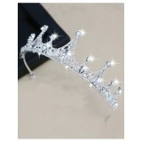 Diadema (Coronita) Mireasa cu Strasuri, Argintie - Circumferinta 39 cm - 084232, Inovius