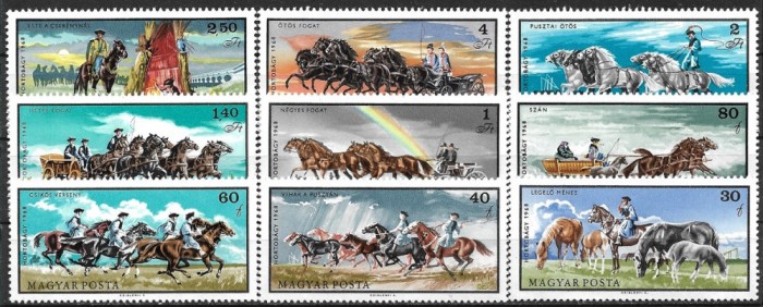 C919 - Ungaria 1968 - Cai 9v. neuzat,perfecta stare