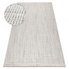 Covor NANO EO78B Melange, buclă, țesut plat alb / gri, 80x150 cm