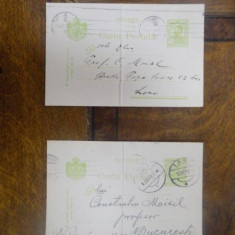 Lot de doua carti postale adresate lui Constantin Moisil 1913