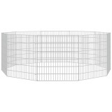 Cumpara ieftin Adapost pentru animale cu 10 panouri, 54x60 cm, fier galvanizat