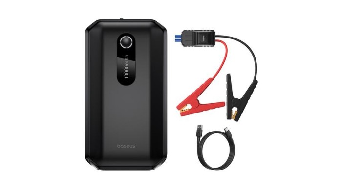 Baseus Jumpstarter Power Starter 10000mAh 12V (1000A / 500A) + Cabluri Crocodil Negru (C00245501113-00)