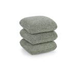 Cumpara ieftin Puf structura lemn textil buclat verde Antara 44.5x44.5x44.5h