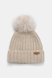 Barbour căciulă culoarea negru, din tricot gros, LHA0336