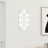 Oglinda ovala cu lumini LED, 40x20, cm, sticla GartenMobel Dekor, vidaXL