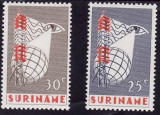C1610 - Surinam 1966 - TV 2v.neuzat,perfecta stare, Nestampilat