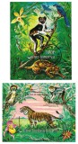 COMORE 1976/1977 - Fauna, animale pe cale de disparitie/ set 2 blocuri