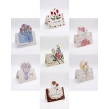 Set 8 felicitari cu tematica florala + 8 plicuri + 8 stickere