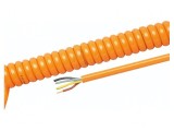 Cablu spiralat PUR portocaliu 1,5m 4G1mm2