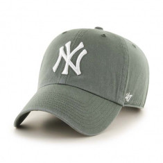 47brand șapcă de baseball din bumbac MLB New York Yankees culoarea verde, cu imprimeu B-RGW17GWS-MSA