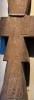 PRISTOLNIC, PECETAR VECHI SCULPTAT IN LEMN DE CIRES(SIGILIU PENTRU PRESCURI,DATAT..) DIMENSIUNI :163 x 53 x 25 mm.