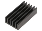 Radiator Negru cu Aripioare 37.5x21x10mm