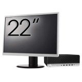 Pachet Calculator Second Hand HP ProDesk 600 G3 SFF, Intel Core i3-7100 3.90GHz, 8GB DDR4, 240GB SSD + Monitor 22&amp;quot; NewTechnology Media
