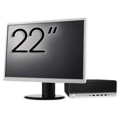 Pachet Calculator Second Hand HP ProDesk 600 G3 SFF, Intel Core i3-6100 3.70GHz, 8GB DDR4, 256GB SSD, DVD-ROM + Monitor 22&amp;quot; NewTechnology Media