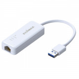 Adaptor retea USB 3.0 USB-A tata - RJ45 tata, Gigabit, alb, EU-4306 Edimax