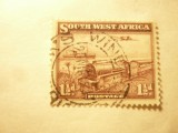 Timbru Sud-Vest Africa colonie britanica 1931 - Tren si Aviatie, stampilat