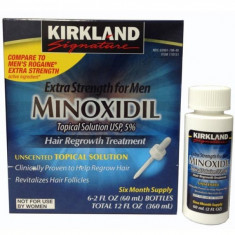 Minoxidil 5% Kirkland SOLUTIE impotriva caderii parului - Pachet 1 LUNA foto