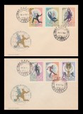 1966 Romania - 2 FDC Campionatul Mondial de Fotbal Anglia, LP 627, Romania de la 1950, Sport