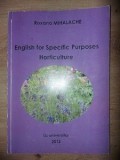English for Specific Purposes Hortiulture- Roxana Mihalache