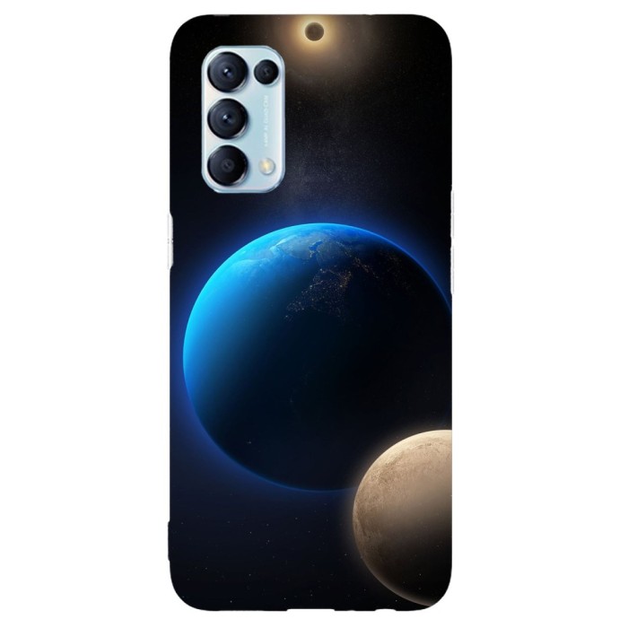Husa compatibila cu Oppo A5 (2020) model Planet orbit, Silicon, TPU, Viceversa