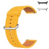 Curea piele, compatibila Samsung Galaxy Watch Ultra2, telescoape Quick Release, 18cm, Galben