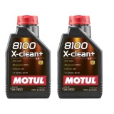 Pachet 2 litri ulei Motul 8100 X-Clean+ 5W30 , Protectie premium pentru motoare BMW, VW, Mercedes E i Porsche