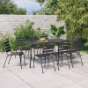 VidaXL Set de masă pentru grădină, 9 piese, antracit, oțel 3187994