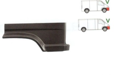 Segment aripa fata Citroen C25 1981-1990, Fiat Ducato 1981-1990, Peugeot J5 1981-1990, element reparatie fata dreapta, inaltime 345mm foto