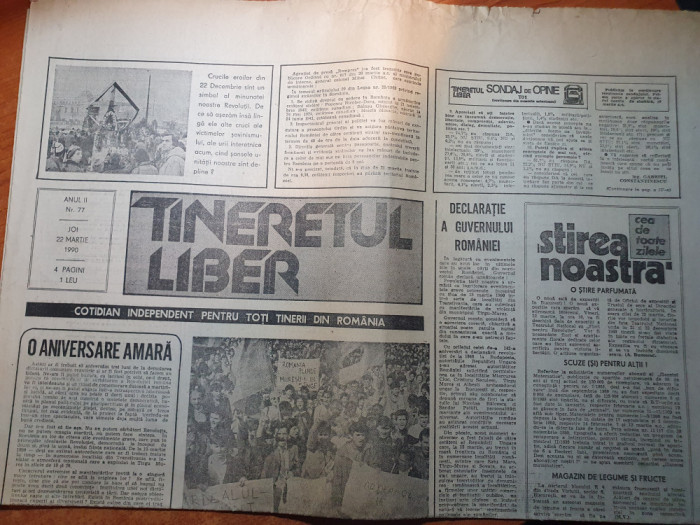 ziarul tineretul liber 22 martie 1990-interviu nadia comaneci