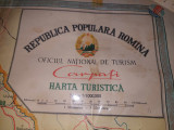 Harta mare REPUBLICA POPULARA ROMINIA1958,ONT CARPATI-Harta turistica,O.N.Turism