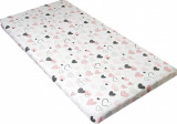 Cearceaf din bumbac cu elastic 120x60 cm Hearts Pink