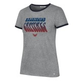 Washington Capitals tricou de dama Letter Ringer grey - XL